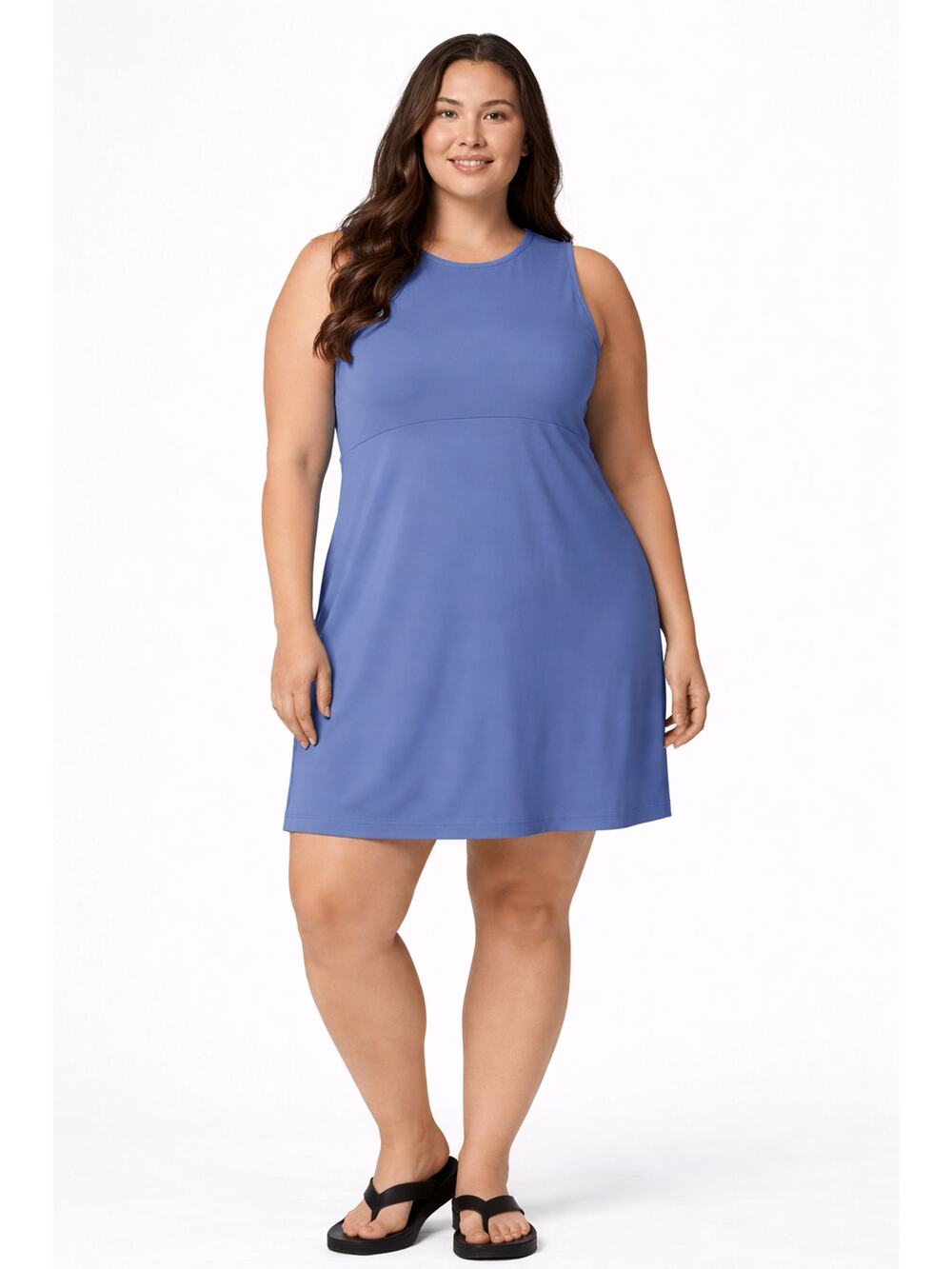 Columbia UPF 50 Freezer Tank Dress Blue Womens Plus Size 3X New PFG Lightweight